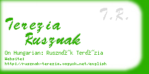 terezia rusznak business card